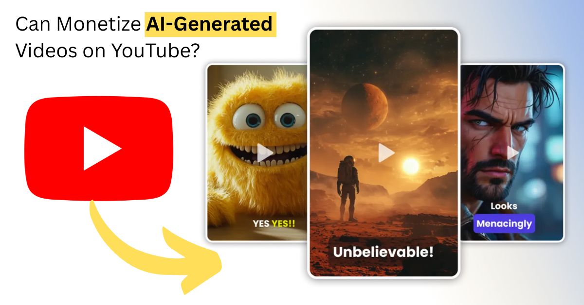 Can Monetize AI-Generated Videos on YouTube